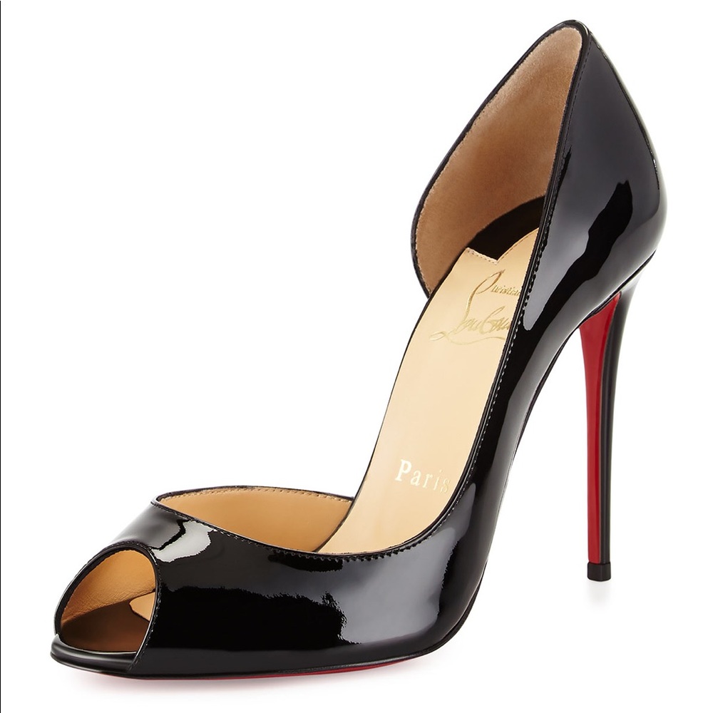 Christian Louboutin Demi You Half-d'Orsay Peep-Toe Red Sole Pump